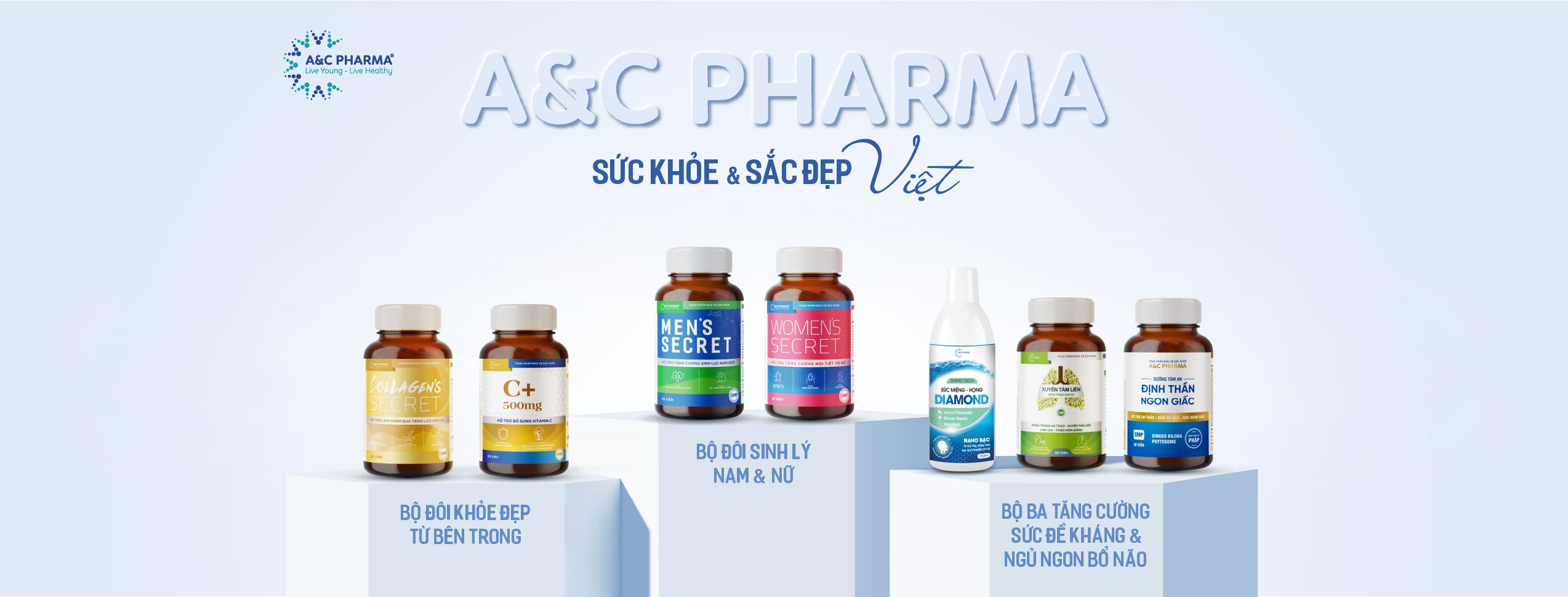 Ac Pharma Cam Kết Mọi Sản Phẩm Đều Đã Được Các Cơ Quan Y Tế Đầu Ngành Kiểm Định Và Cấp Giấy Phép Công Bố Trải Qua Hơn 5 Năm Đồng Hành Cùng Hành Trình Sống Khỏe – Sống Trẻ Của Người Việt