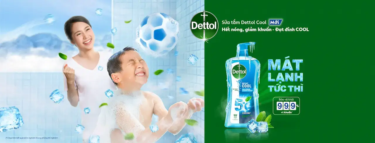 Dettol Thương Hiệu Diệt Khuẩn Số 1 Thế Giới Được Chứng Nhận Hiệu Lực Diệt 99,9% Vi Khuẩn