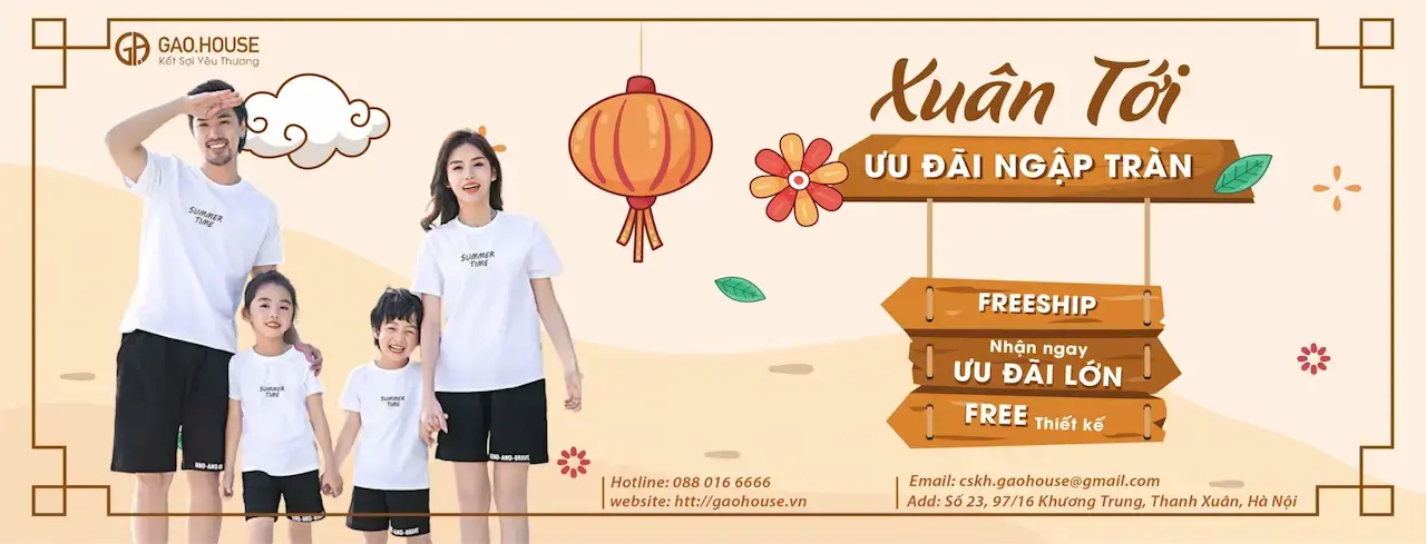 Gạo House Chuyên Cung Cấp Đồng Phục Công Ty, Đồng Phục Nhóm, Áo Gia Đình 100% Cotton Đẹp, Cao Cấp Đi Biển, Áo Gia Đình Có Cổ Lacoste..