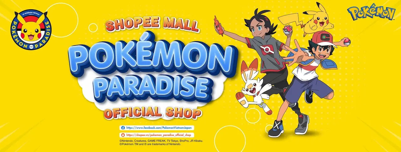 Pokémon Paradise Shopee Mall Chào Mừng Bạn Đến Với Gian Hàng Chính Hãng Của Pokémon 1 Cửa Hàng Bản Quyền Duy Nhất Của Việt Nam.