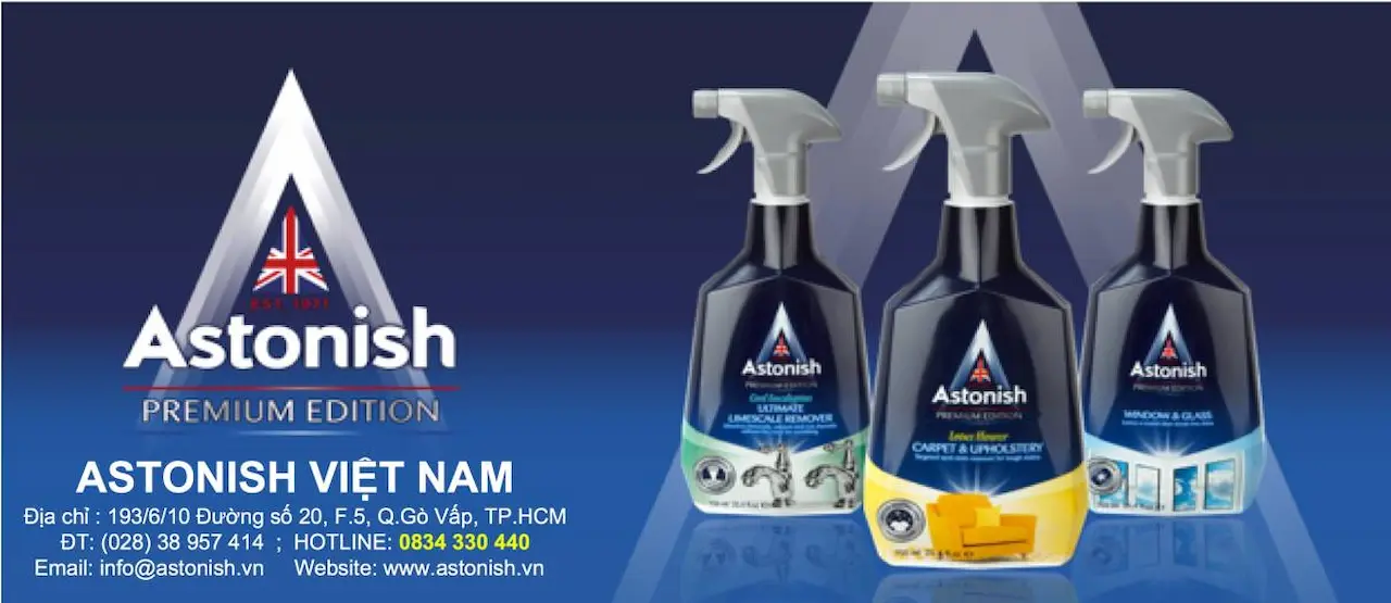 Astonish Là Thương Hiệu Sản Phẩm Chăm Sóc Gia Đình Của Anh Quốc,thành Lập Từ Năm 1969 Hơn 50 Năm Hình Thành Và Phát Triển