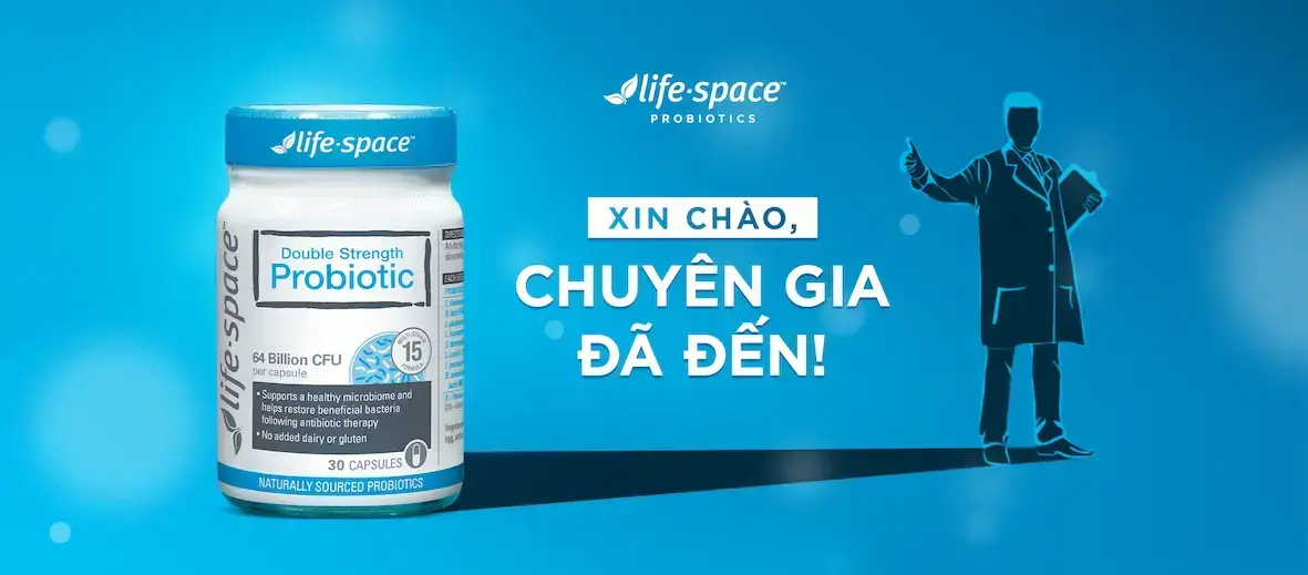 Life Space Là Sản Phẩm Đạt Chuẩn Của Who Về Men Vi Sinh Với Thành Phần Chứa 15 Chủng Lợi Khuẩn, Được Bổ Sung Kẽm Cùng Một Số Vitamin Nhóm B – C- D Giúp Tái Cân Bằng Hệ Vi Sinh Đường Ruột, Hỗ Trợ Tiêu Hoá Và Tăng Cường Sức Đề Kháng.