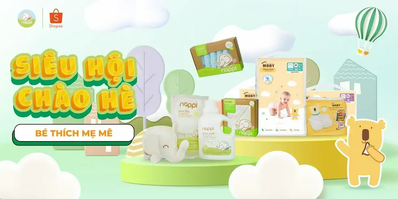 Nappi Sản Phẩm Chăm Sóc Da Và Tóc Bé So Smoochie, Bông Thấm Vệ Sinh 100% Cotton Moby Thương Hiệu Nổi Tiếng Được Các Bà Mẹ Tại Thái Lan Tin Dùng