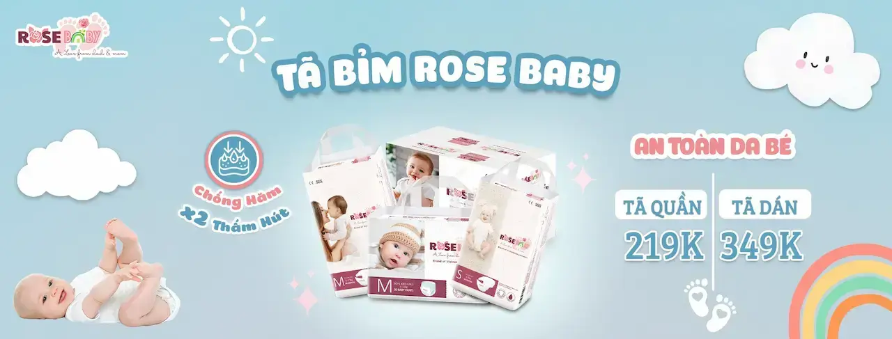 Giới Thiệu Tã Dán Rose Baby Size S Dành Cho Trẻ Từ 4 – 8kg, Giúp Mẹ Chăm Sóc Làn Da Nhạy Cảm Của Bé Một Cách Toàn Diện.