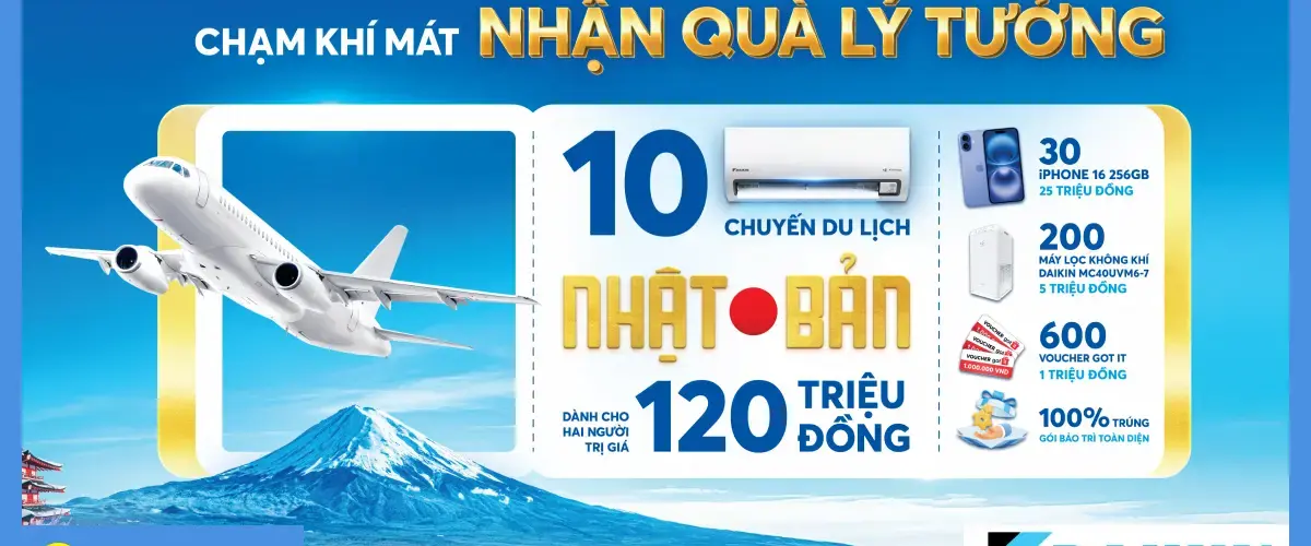 Chạm khí mát – Nhận quà lý tưởng cùng Máy Lạnh Daikin