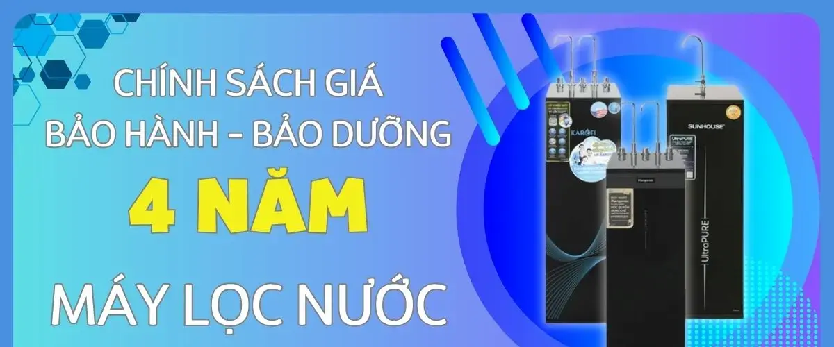 Chính sách giá bảo hành – bảo dưỡng 4 năm máy lọc nước tại Điện máy XANH
