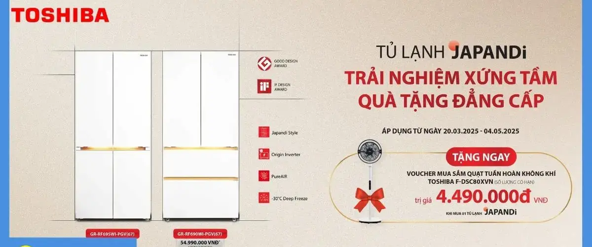 CHƯƠNG TRÌNH QUÀ TẶNG TỦ LẠNH JAPANDI THÁNG 03/2025