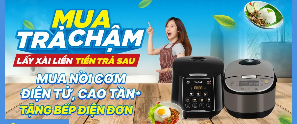 Cơ hội có 1-0-2: Tặng bếp điện đơn cho 100% khách hàng mua nồi cơm điện tử, cao tần