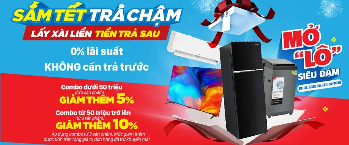 Combo Điện tử – Điện lạnh – Máy lọc nước giảm thêm 5 – 10% cho đơn hàng combo