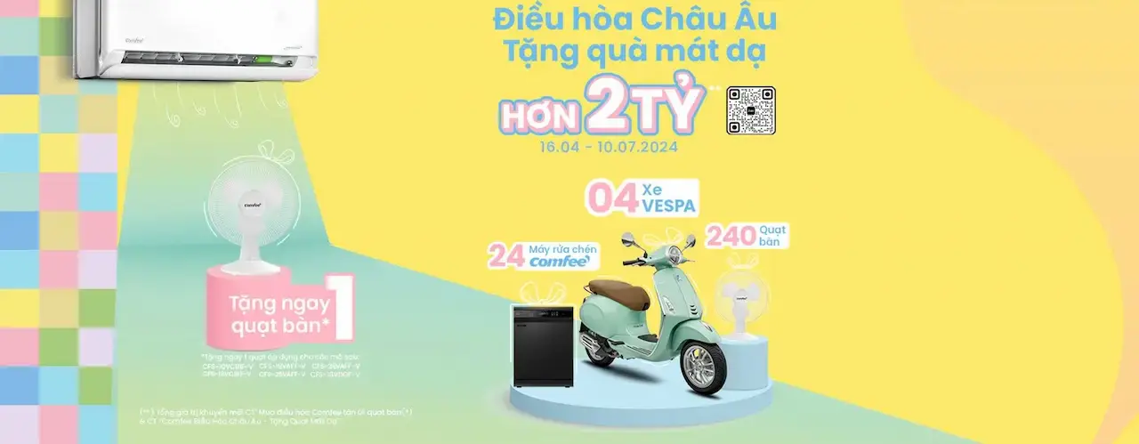 Comfee – Mua điều hòa mát da, trúng ngay quà mát dạ lên đến hơn 2 tỷ đồng