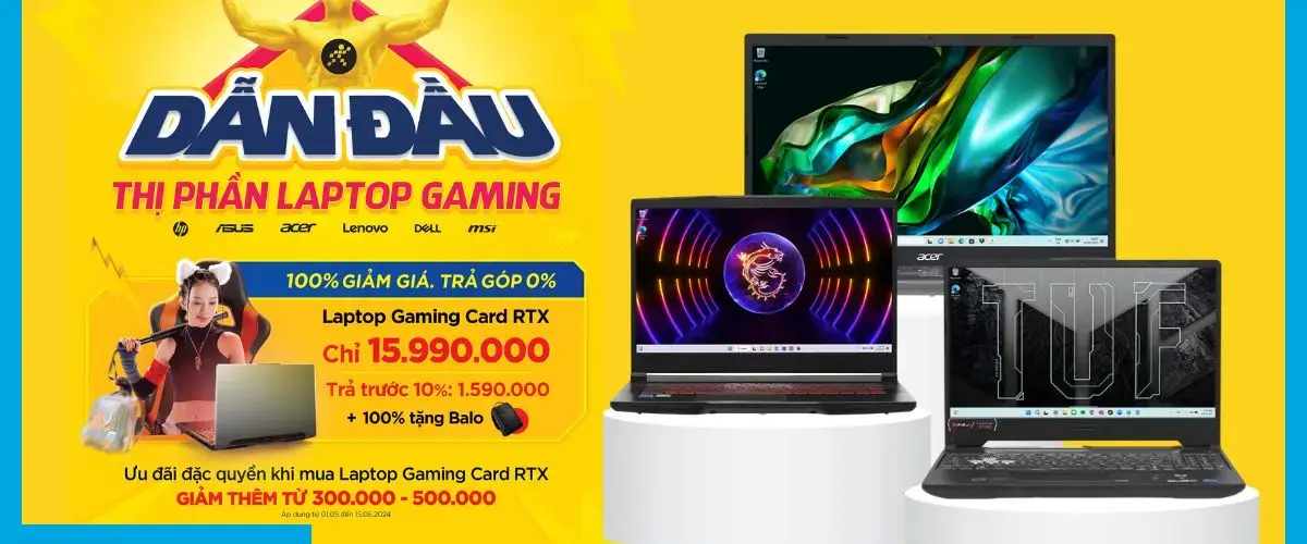 Còn 3 ngày để sắm Laptop Gaming giá cực tốt với ưu đãi đặc quyền dành cho Laptop Gaming Card RTX
