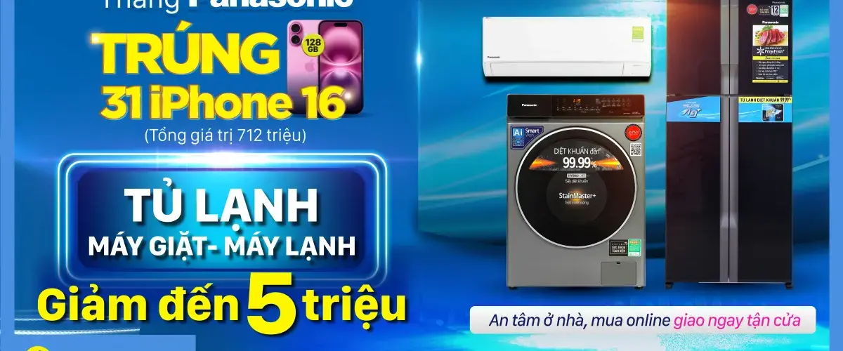 Danh sách trúng thưởng – Cơ hội trúng iPhone 16 mỗi ngày khi mua tủ lạnh – máy giặt – máy lạnh Panasonic