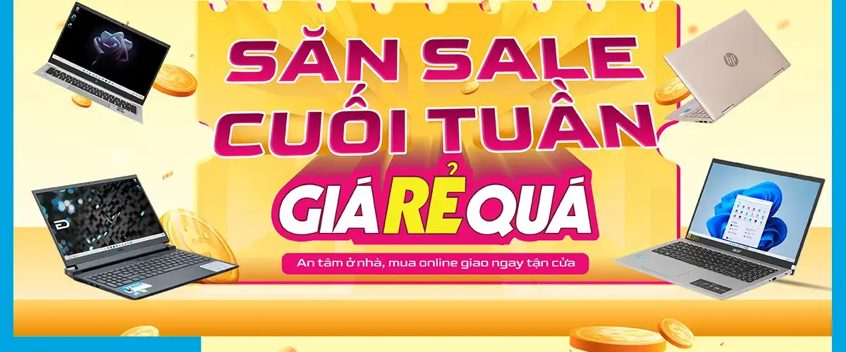 Flash Sale cuối tuần – Giá sốc giờ vàng: Laptop giảm đến 50%, giá chỉ từ 9990K