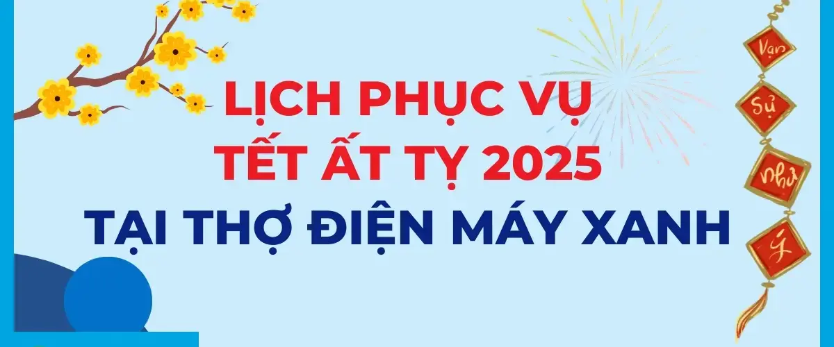 Lịch phục vụ Tết Ất Tỵ 2025 tại Thợ Điện máy XANH