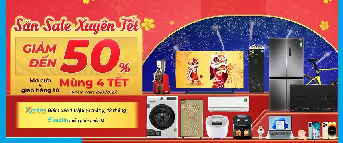 Lịch phục vụ Tết Quý Mão 2023: Săn Sale xuyên Tết giảm đến 50%