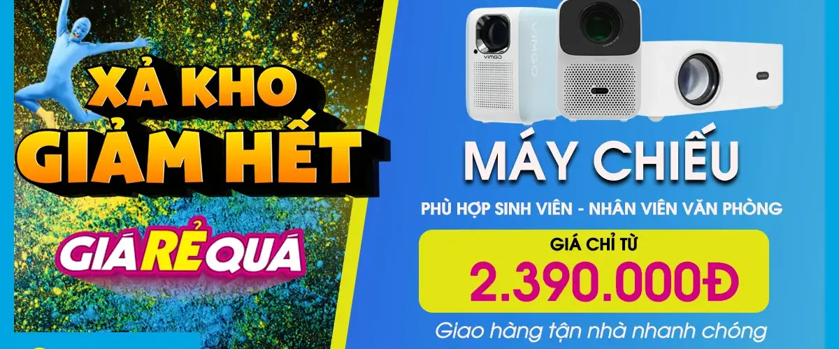 Máy chiếu nhỏ gọn, giá rẻ phù hợp với sinh viên, nhân viên văn phòng nhỏ. Giá chỉ từ 2,390,000đ