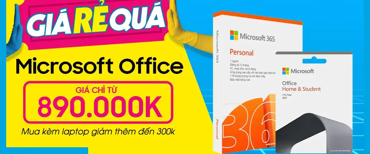Microsoft Office mua kèm Laptop chỉ từ 890.000đ. Mua ngay!