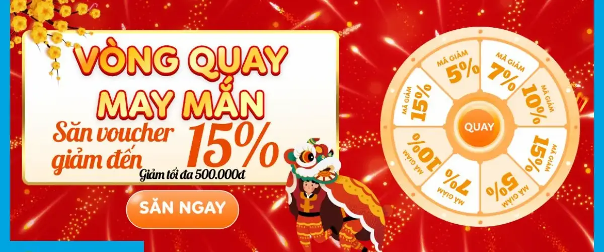 Minigame Vòng Quay May Mắn: Mua Phụ kiện, săn voucher giảm siêu hời đến 500K