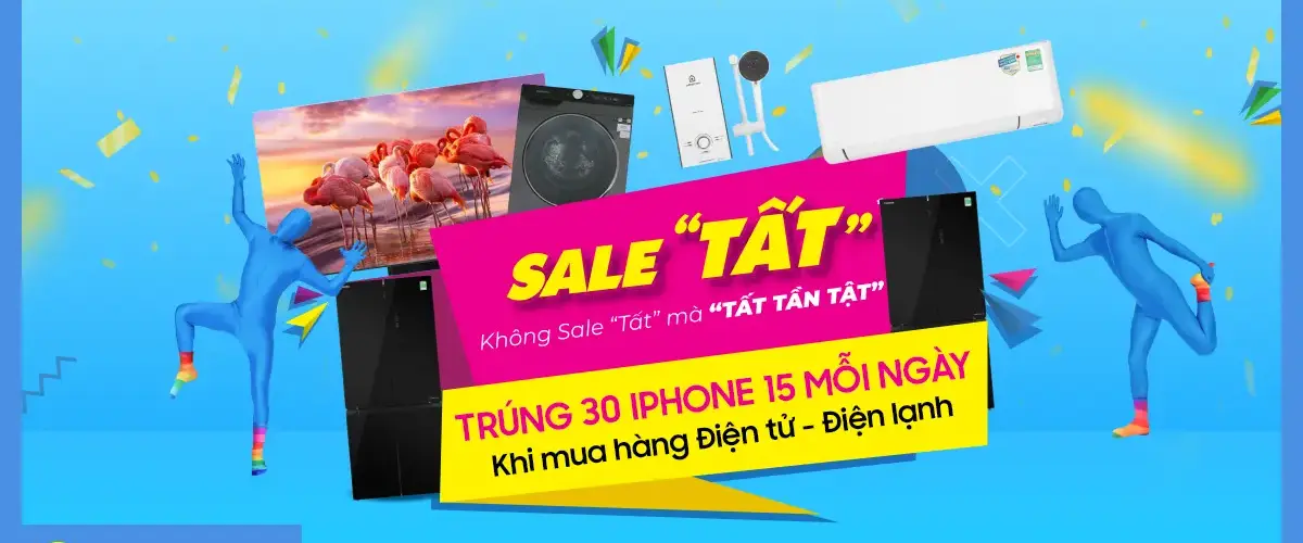 Mua hàng Điện tử – Điện lạnh có cơ hội trúng iPhone 15 mỗi ngày tại Điện máy XANH
