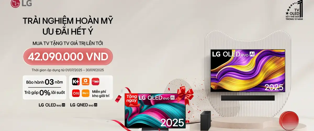 Mua Tivi LG tặng Tivi, E voucher Urbox, nhận gói ứng dụng giải trí hấp dẫn, VOD THÁNG 7