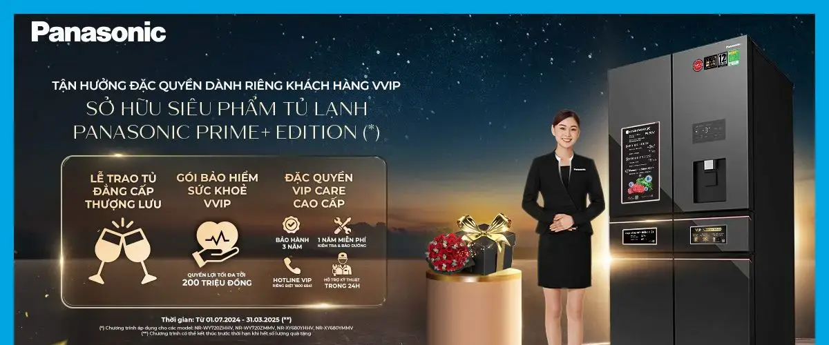 Mua tủ lạnh Panasonic Prime+ Edition nhận ngay bộ quà tặng giá trị