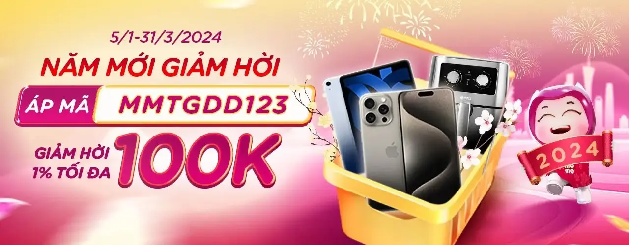 Năm mới giảm hời – Giảm 1% tối đa 100K khi thanh toán qua Momo