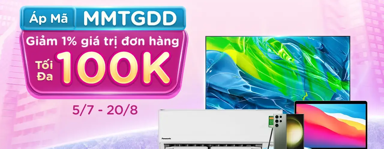 Nhập mã MMTGDD – Giảm giá 1%, tối đa 100.000đ khi thanh toán qua Momo
