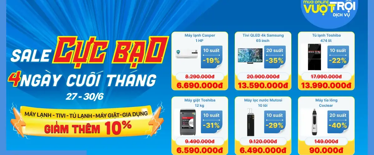 SALE CỰC BẠO – 4 NGÀY CUỐI THÁNG