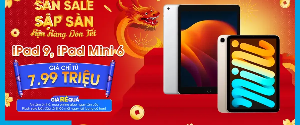 Săn sale sập sàn – iPad 9 | iPad Mini 6 giá rẻ quá, mua ngay hôm nay chỉ từ 7.99 triệu đồng