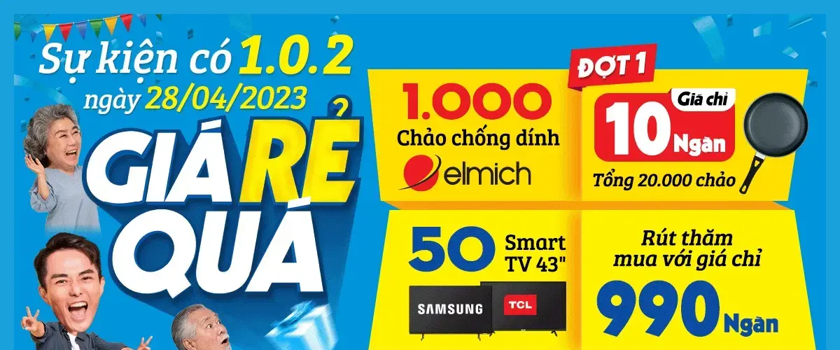 Sự kiện Giá RẺ Quá: Mua Chảo, Sạc dự phòng chỉ 10K. Rinh TV, Điện thoại xịn chỉ 990K