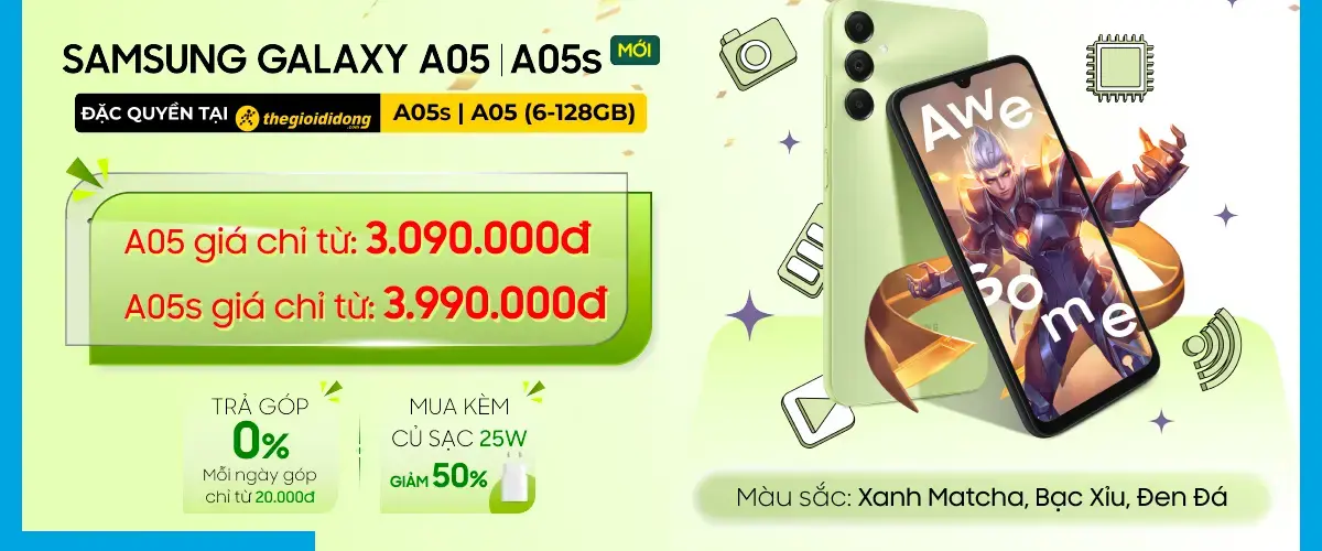 Sức hút cực lớn từ Galaxy A05 | A05s đặc quyền TGDĐ: 16.000 máy bán ra, giá chỉ từ 3.090.000đ