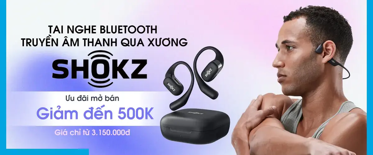 Tai nghe truyền xương Shokz đã có tại Điện máy XANH. Ưu đãi mở bán giảm đến 500K