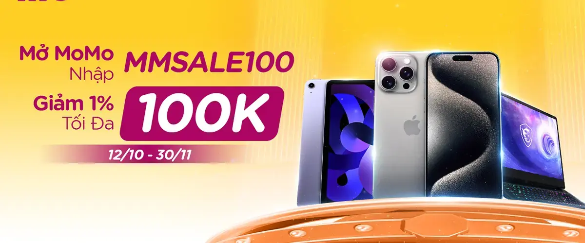 Thanh toán MOMO – Giảm 1% tối đa 100.000đ trên website Điện máy XANH