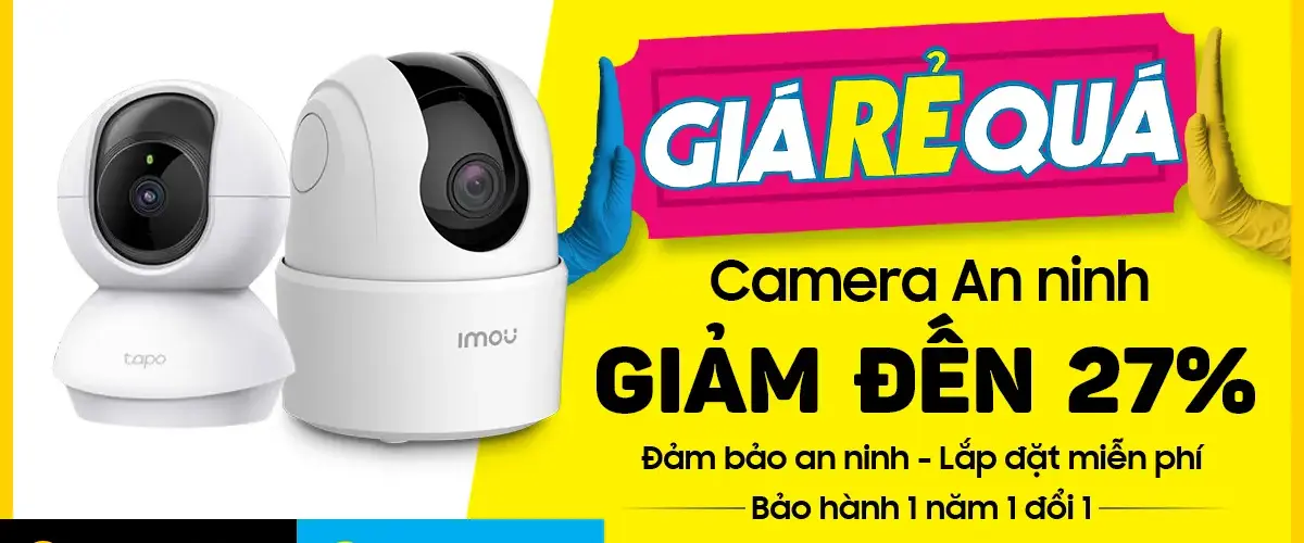 Top Camera Giá Rẻ đáng mua tại Điện máy XANH: Giảm đến 27%, lắp đặt miễn phí