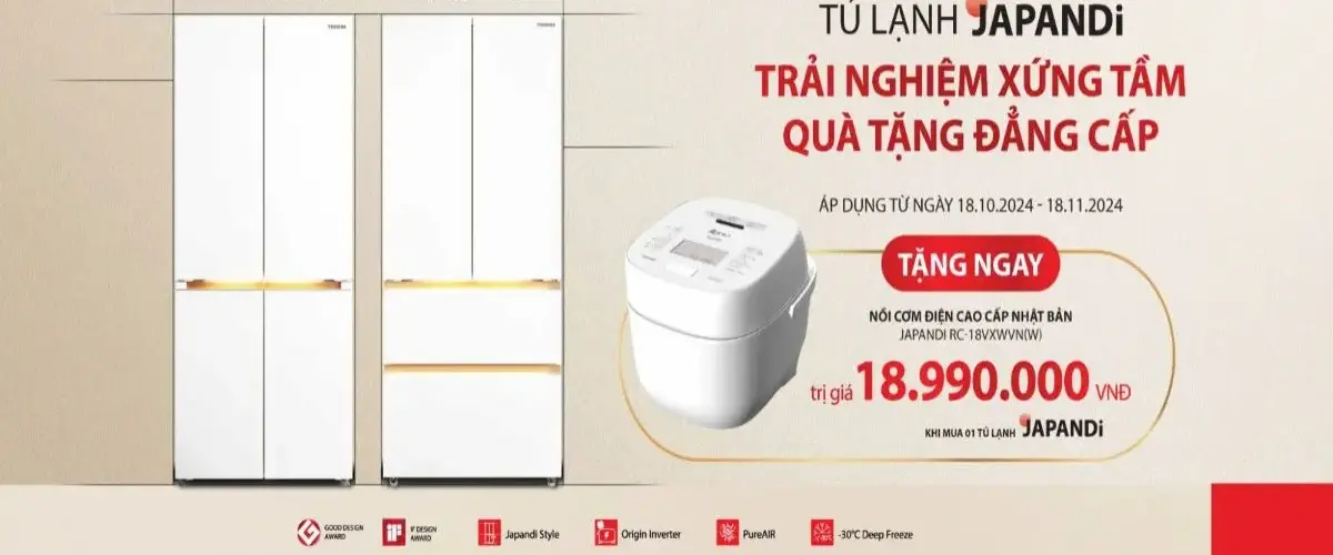 Tủ lạnh Toshiba – Hoàn hảo trong thầm lặng, quà tặng phải xứng tầm