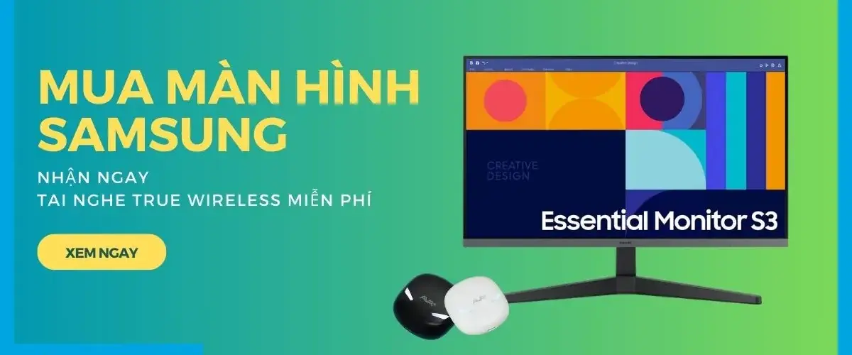 Ưu đãi hấp dẫn: Mua màn hình máy tính Samsung, nhận ngay tai nghe True Wireless miễn phí