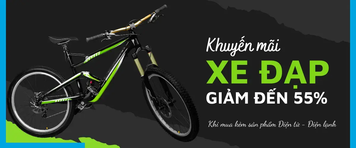 Xe đạp giảm đến 55% khi mua kèm sản phẩm Điện tử – Điện lạnh